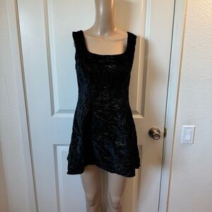 Plein Sud Velvet Black & Gold Mini Dress